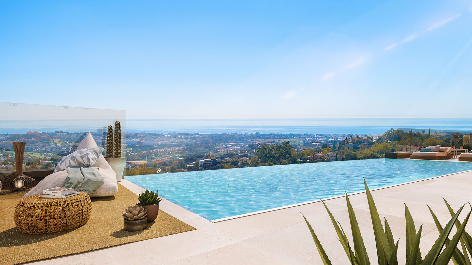 Gevel van Ocean 360 villa in Benahavís met zeezicht